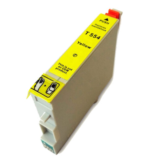 Epson T0554 (huismerk) inktcartridge Geel