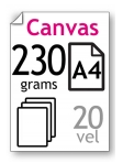 Canvas Fotopapier 230 grams A4 (20 vel)
